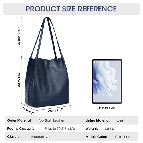 Damen Weich Leder Tragetaschen Schultertasche Geldbörsen und Handtaschen mit Top Magnet S... - Bild 3 von 7