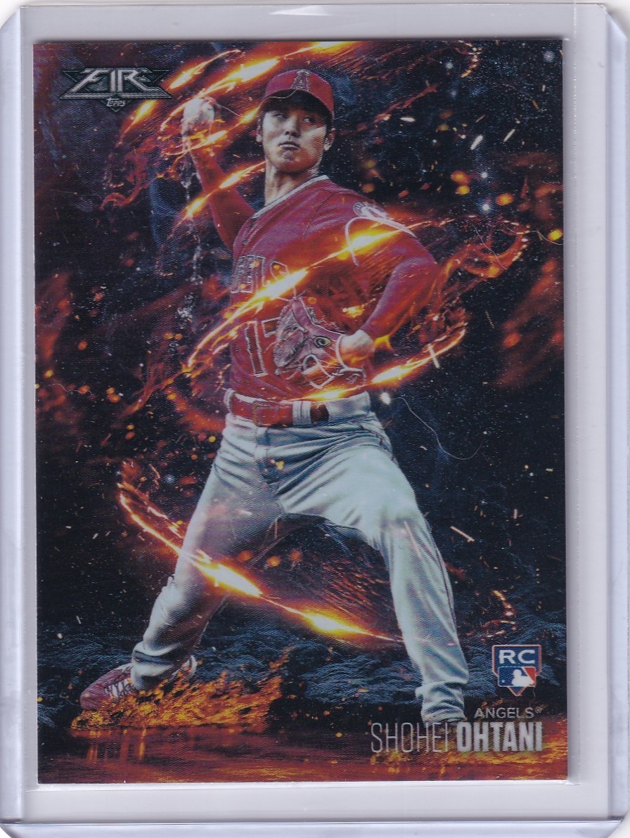 2018 Topps Fire Shohei Ohtani Flamethrowers Rookie #FT-13 Angels / Dodgers (RC)