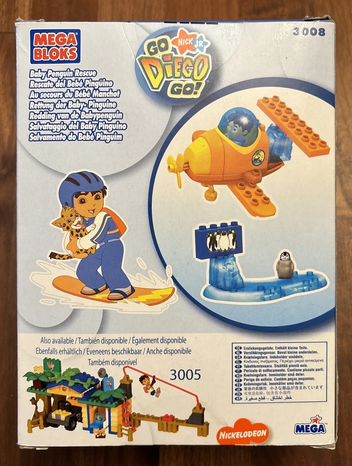 Mega Bloks Go Diego Go Baby Penguin Building Blocks Set 2007, New - Image 2 of 4