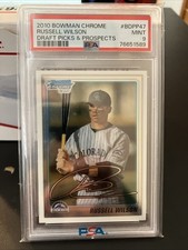 2010 Bowman Chrome Russell Wilson PSA 9 Draft Picks & Prospects Card PSA 9