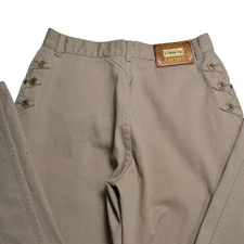 Vintage Lawman Western Slim Fit Size 13 Beige Women's Juniors Pants Jeans Button