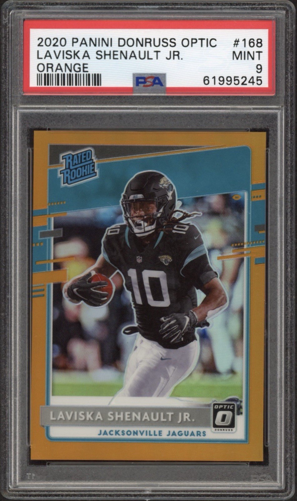 2020 Panini Donruss Optic Laviska Shenault RC Orange Prizm /199 #168 PSA 9 Mint
