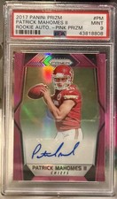 2017 Panini Prizm Patrick Mahomes II Rookie Auto Pink #RAPM PSA 9 RC