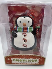 Grasslands Rd. Christmas By Studio 100 Porcelain Penguin Nightlight Xmas Winter