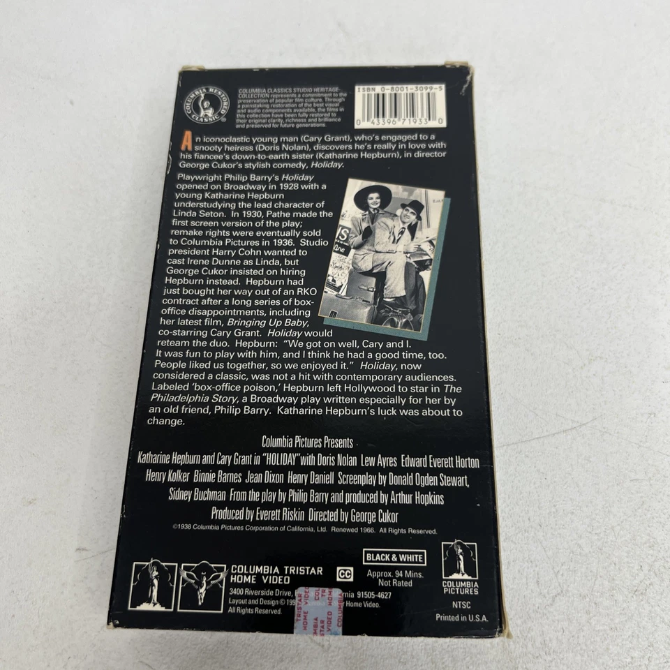 HOLIDAY VHS 1993 Katharine Hepburn  Foto 2 de 4