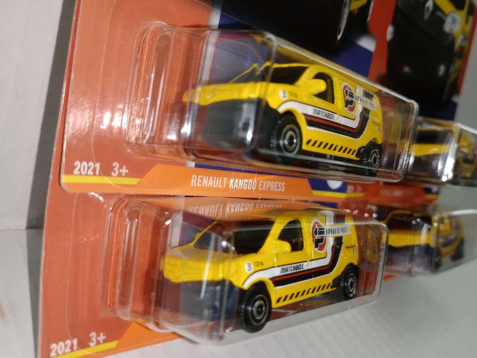 2021 火柴盒全球系列 #10 雷诺 Kangoo Express 黄色 4 件装 — 第 3/4 张图片
