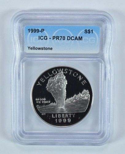 1999-P Yellowstone Gedenkmünze Silber Dollar PR70 DCAM ICG *7369