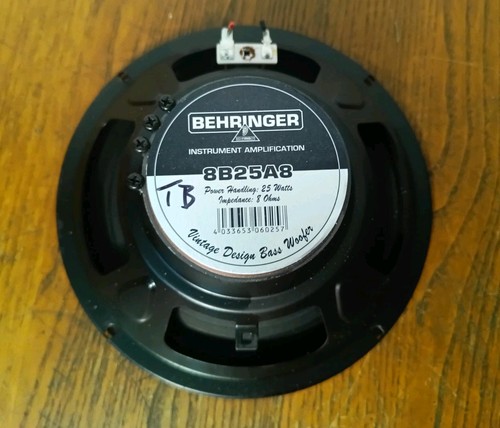 8" Behringer 8B25A8 Tieftöner 25 W Watt 8 Ohm LF Tieftöner Lautsprecher GETESTET 