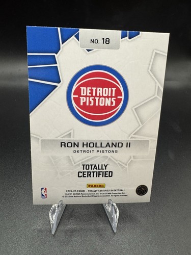2024-25 Panini Totally Certified Ron Holland Rock The Rim #18 Rookie Card  - Picture 2 of 2