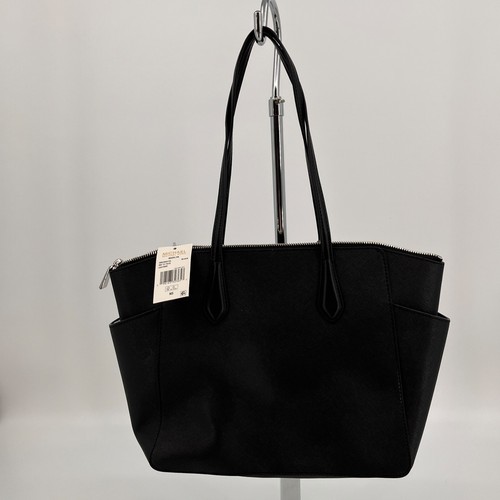 MICHAEL Michael Kors Marilyn Medium Tote Black Saffiano Leather Silver Hardware - Picture 2 of 18