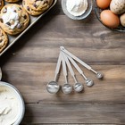 5pcs Stainless Steel Spice Measuring Spoon Long Handle Coffee Tea Scoop for