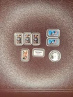 Lot Of 8, 1 Gram Silver Bars, 7 Colorized, All In Capsules, Donald Trump Vance