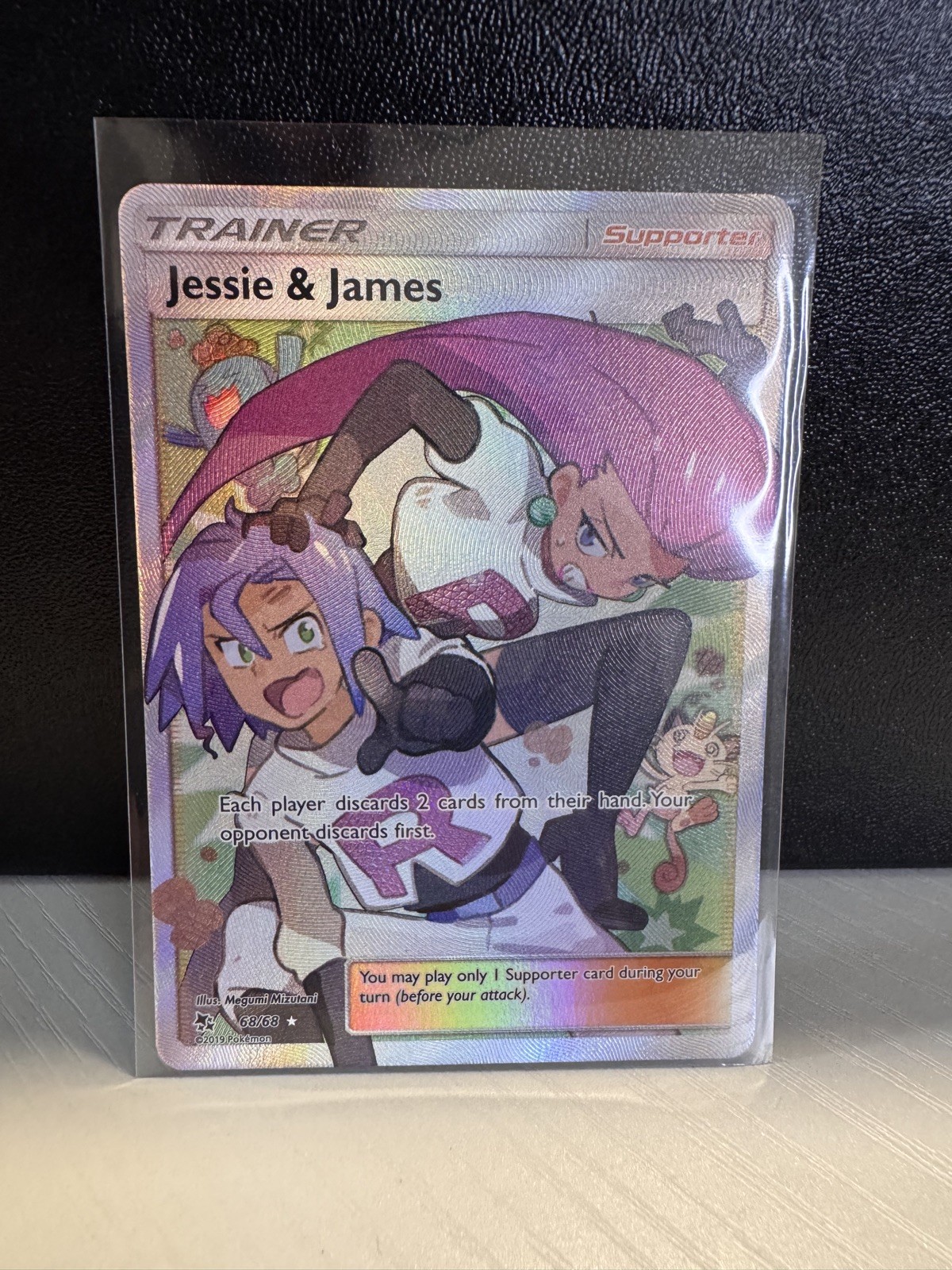 Jessie & James (Full Art) 68/68 NM-MINT - Pokemon Hidden Fates (0090)