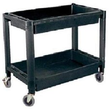 Tools 7016 Heavy-Duty Plastic 2-Shelf Utility Cart