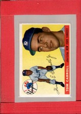 1955 Topps #158 Tommy Carroll VG Very Good RC Rookie Yankees ID:63164