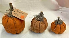 Pumpkins/Fall/Halloween/Bowl Fillers/Set of 3/Farmhouse/Grunged