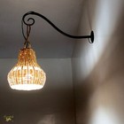 Traditional Moroccan iron and reed wall light for bedroom living room Hallway.