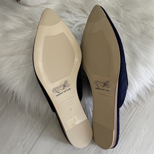 NUOVO Jenni Kayne Mules in camoscio blu navy taglia 37 - Foto 7 di 12