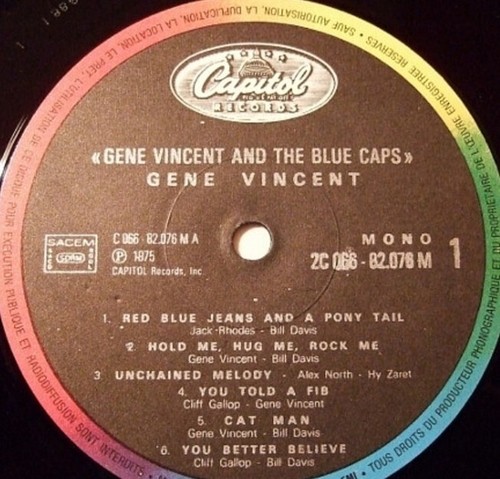 Gene Vincent And The Blue Caps LP - France 1976 - New Album - Picture 3 of 3