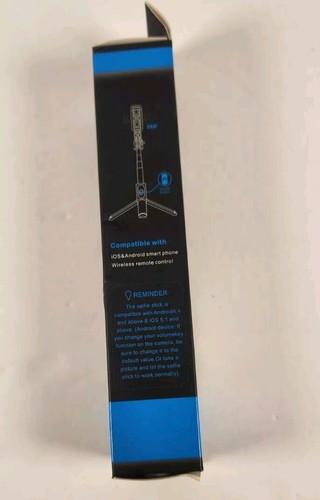 Q02 schwarz einziehbares 360 drehbares Stativ Selfie Stick (4A2) - Bild 2 von 7