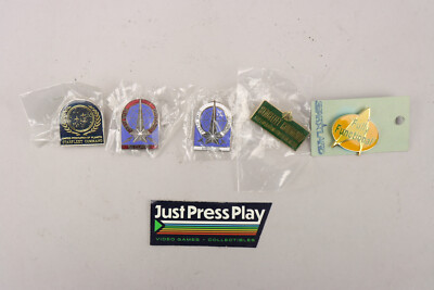 Rare VTG 90's NOS Star Trek Enamel Pins Star Fleet Command Medical, Security ++