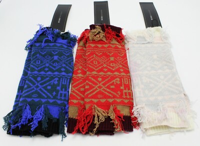 New Bees Knees Knit Clipped Jacquard Fingerless Mittens by BCBGMAXAZRIA #FG12