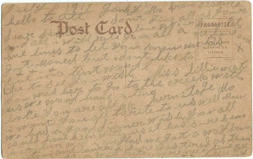Postal Hillsdale, MI Michigan 1917, biblioteca Mitchell de C.U. Williams - Imagen 2 de 2