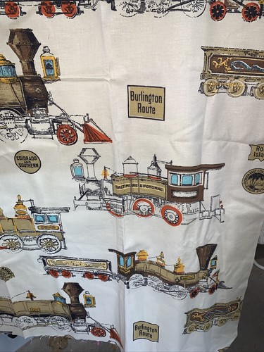 "Tela de costura ferroviaria vintage 47"" x 48"" remanente" - Imagen 2 de 5