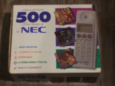 Vintage  NEC MP5A1B6-1A Cell Phone In Box W/ 2 Chargers + Accessories  