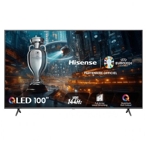 Hisense Smart TV 100" QLED 4K Ultra HD Sistema Vidaa Classe E Nero 100E7NQ PRO