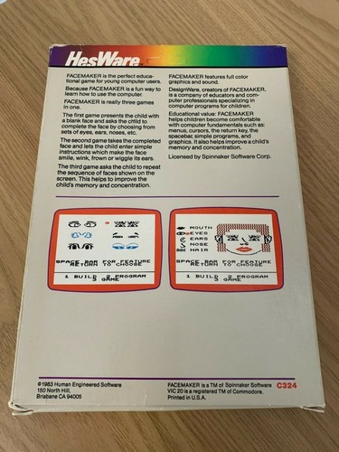 VIC 20 HesWare FaceMaker Cassette - Very Rare & Working -👽👾Retro Gift Idea👾👽 - Afbeelding 6 van 12