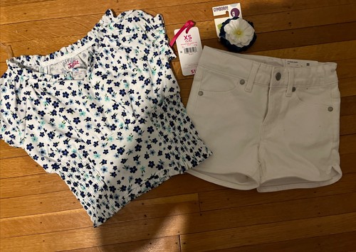 Girls Falls Creek Gymboree Justice Lot Of 3 Shirt Shorts Hair Size:4/5/6 NEW/NWT - Picture 1 of 5