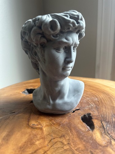 Greek Statue Head Cement Planter - Unique Sculpture Plant Pot for Indoor Outdoor - Picture 11 of 22