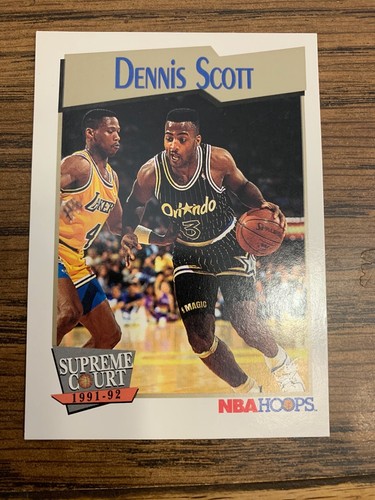 1991-92 Hoops Orlando Magic Basketball Card #485 Dennis Scott  - Picture 1 of 2