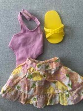 Vintage Knickerbocker Snoopy & Belle Clothes Fashion BEACH #1575 Body Suit Skirt