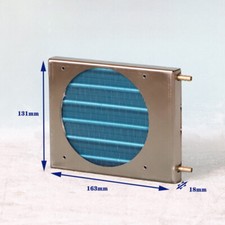 1x DN1X120 Evaporator Mini Condenser Radiator Copper Tube Fin