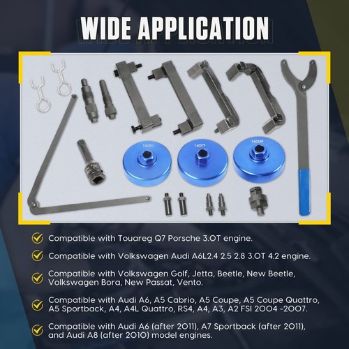 Camshaft Engine Timing Locking Tool Fit For Audi VW 2.0, 2.8, 3.0T, 3.2T 4.2 5.2 - Picture 3 of 15