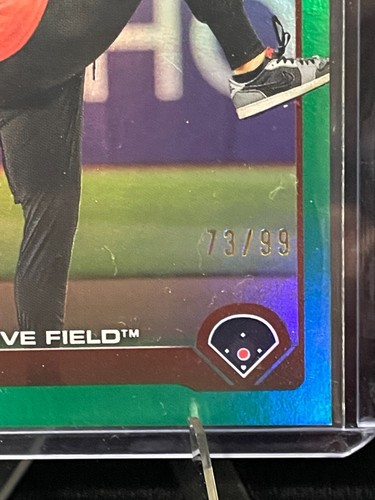 2025 Topps Series 2 - First Pitch THE MIZ Green Parallel SSP Numbered: 73/99 - Picture 3 of 3