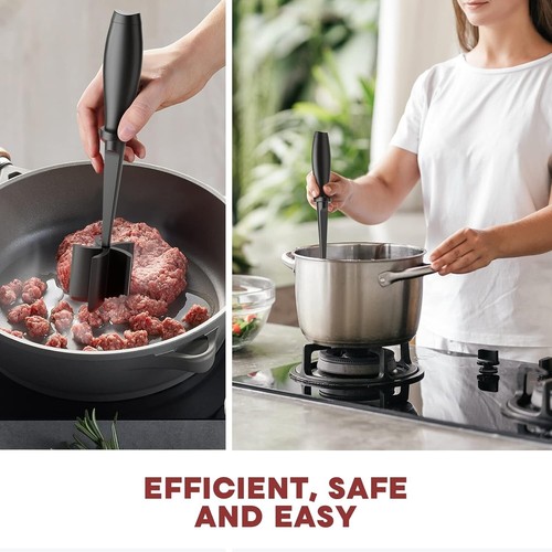 Premium Heat-Resistant Meat Grinder Burger Masher Easy-to-Use Hamburger Chopper - Picture 4 of 7