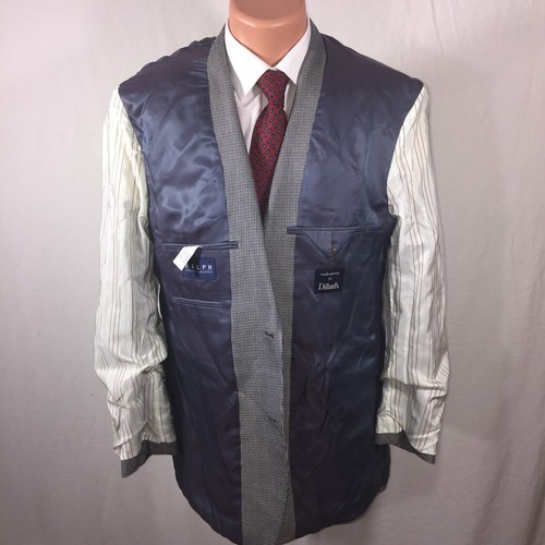 RALPH LAUREN BLUE LABEL MENS BLAZER JACKET SIZE 40R 100% SILK SPORTS COAT - Picture 8 of 12