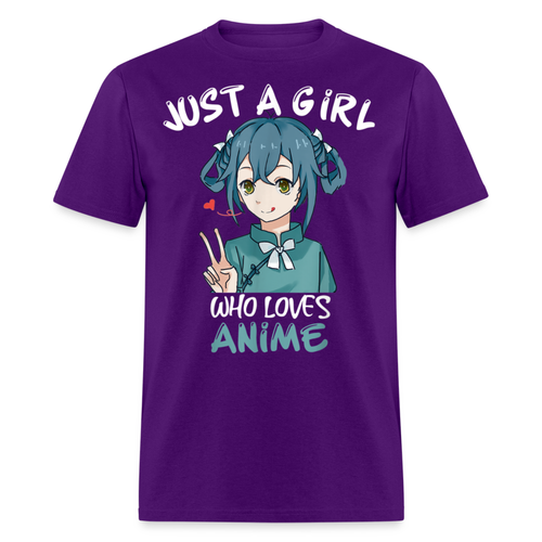 Just a Girl Who Loves Anime shirt Best Gift Cute Beautiful Anime Lovers T-Shirt - Picture 62 of 91