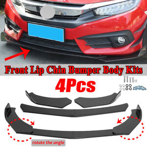 KKmoon 4 Pieces Car FrontFront Bumper Lip Body Kit ABS Bumper Lip Chin Spoiler Splitter Universal KKmoon 4 Pieces Car FrontFront Bumper Lip Body Kit ABS Bumper Lip Chin Spoiler Splitter Universal
