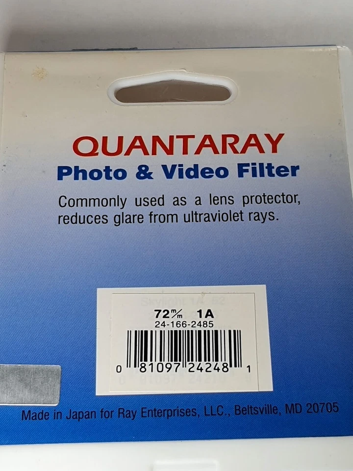 72mm Skylight 1A Glass Lens Filter Japan Genuine 72 mm 72-SK sklight1A Quantaray - Image 4 of 4