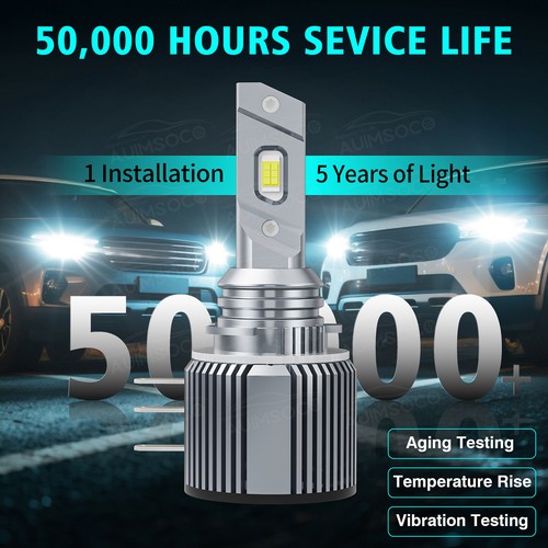 For Mercedes-Benz Sprinter 2500 2019-2023 LED Headlight High Beam Bulbs 2x H15 - Picture 9 of 11