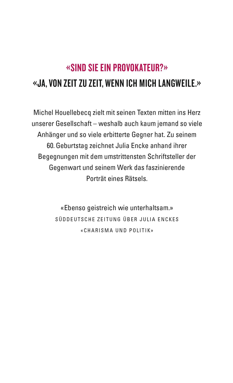 Thumbnail - Julia Encke | Wer Ist Michel Houellebecq? | Buch | Deutsch (2017) |
