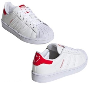 New Adidas Kids Superstar EL I Sneakers Red Heart 10k | eBay