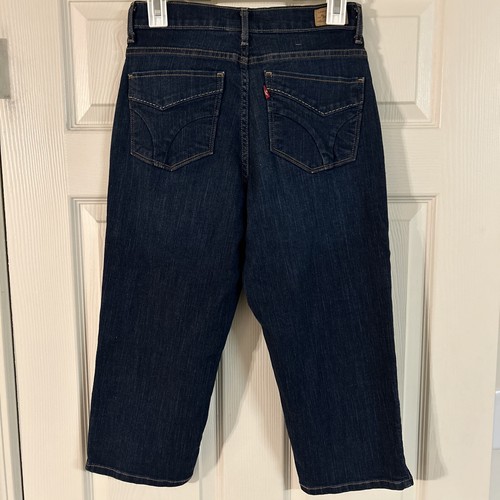 Womens Levi's 512 Perfectly Slimming Classic Denim Blue Jean Capris Size 8 - Picture 4 of 5