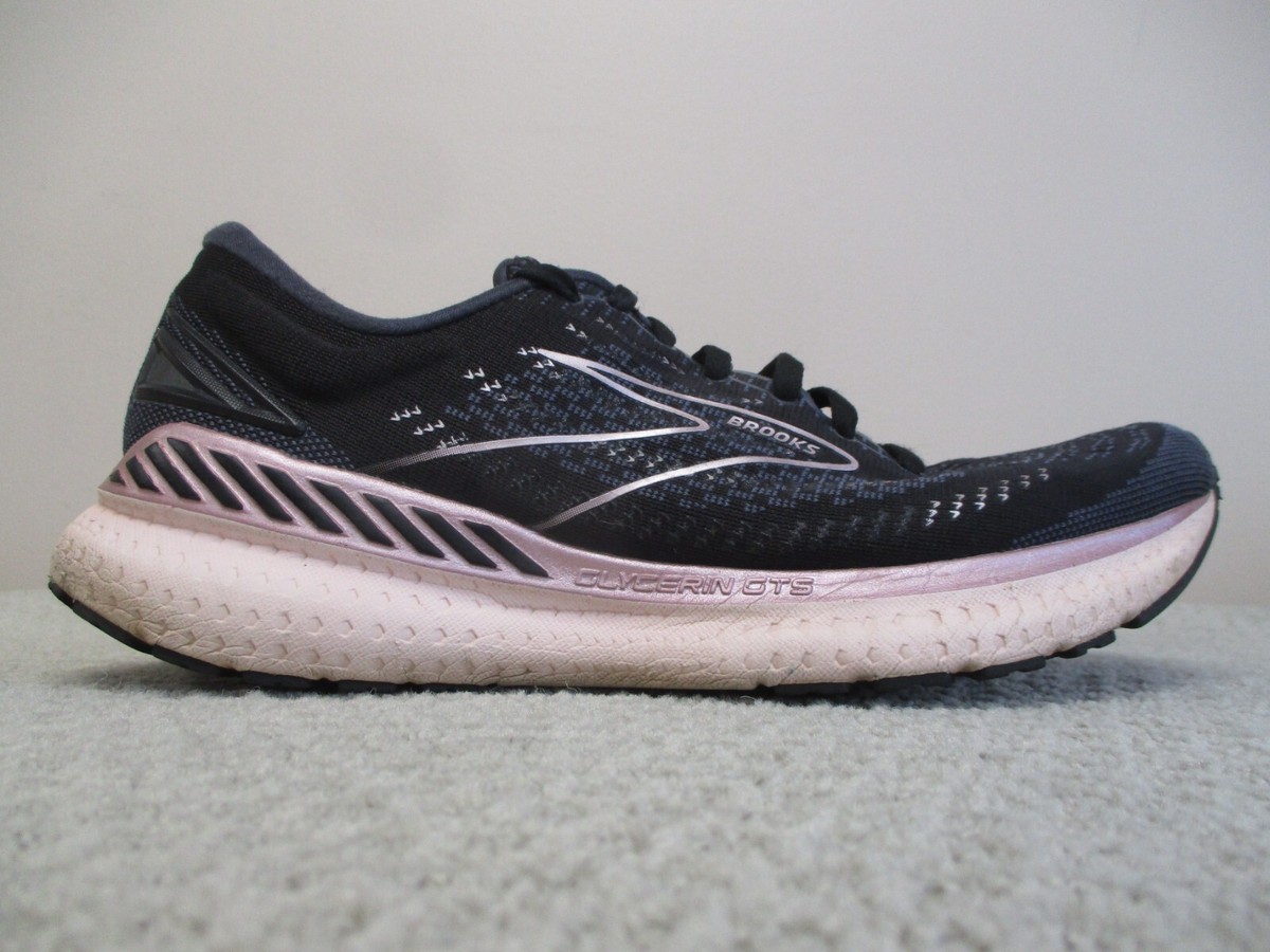 Brooks Shoes Womens 11 Glycerin GTS 19 Running Comfort Cushion Black Pink