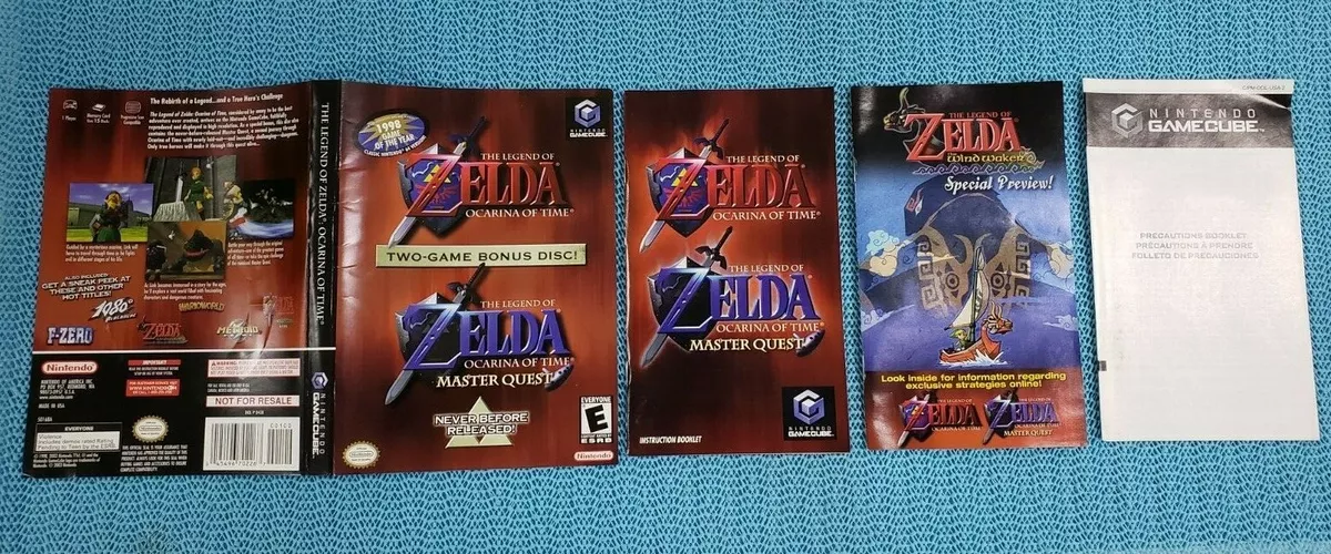 Legend of Zelda: Ocarina of Time Master Quest Game Cube Case + Box Art Only