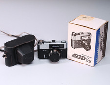 FED 5B 35MM RANGEFINDER CAMERA W INDUSTAR 61 55MM F2.8  READY CASE IN THE BOX